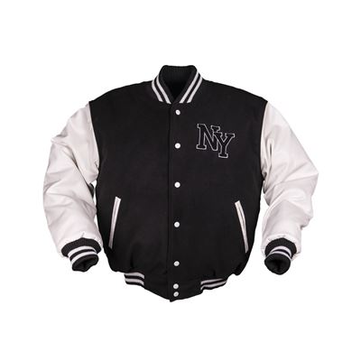 Kurtka baseballowa NY BLACK/WHITE