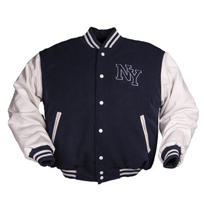 Kurtka baseballowa NY NIEBIESKA/BIAŁA