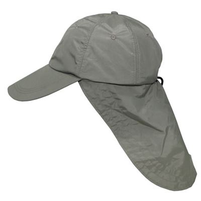 Czapka SAHARA z ochroną karku ZIELONA