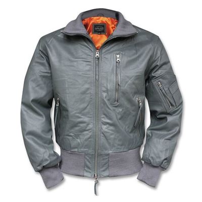 Kurtka skórzana BW AVIATOR SZARA