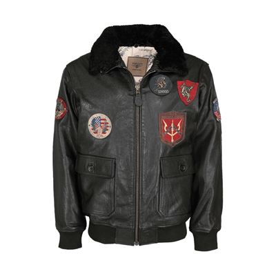 Skórzana kurtka pilotka TOP GUN BLACK
