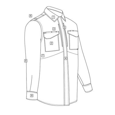 Koszula 24-7 UNIFORM z długim rękawem rip-stop NIEBIESKA