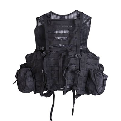 Kamizelka taktyczna MODULAR SYSTEM z 8 kieszeniami CZARNA