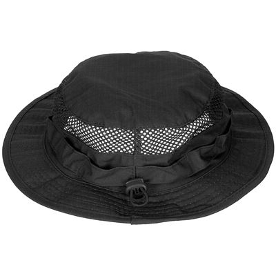 Czapka Mesh Boonie CZARNA MFH 10720A 2