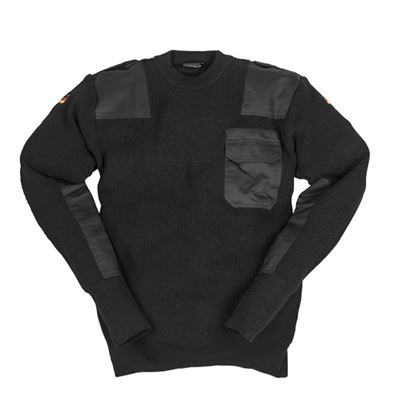 Sweter BW VLNA z kieszenią CZARNY