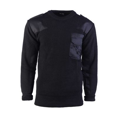 Sweter BW ACRYL z kieszenią CZARNY