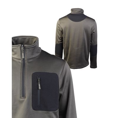 Bluza THERMO-FLEECE ¾ ZIP ZIELONA