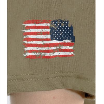 Koszulka z motywem USA brodata czaszka COYOTE BROWN