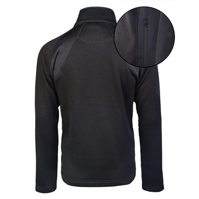 Outdoorowa bluza z kapturem STRUCTURE-FLEECE BLACK
