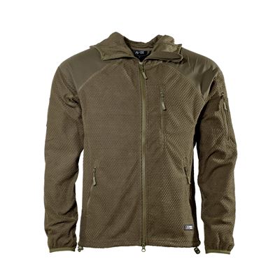 Rozpinana bluza z kapturem z polaru DELTA GREEN