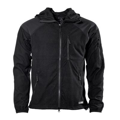 Rozpinana bluza z kapturem z polaru DELTA BLACK