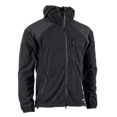 Rozpinana bluza z kapturem z polaru DELTA BLACK
