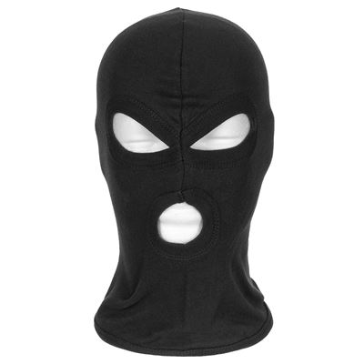 Bawełniany kaptur 3 otwory BLACK