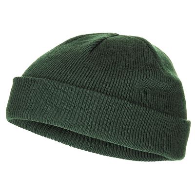 Czapka z cienkiej dzianiny bardzo krótka Acryl GREEN