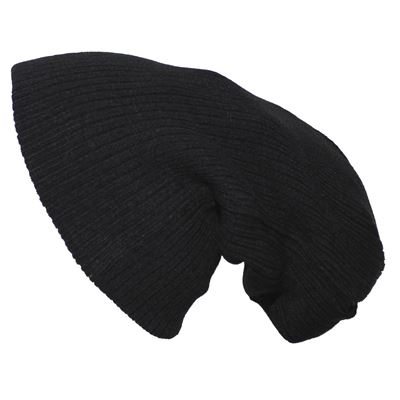 Dzianinowa czapka BEANIE extra długa BLACK