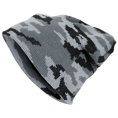 Dzianinowa czapka BEANIE ciemny kamuflaż