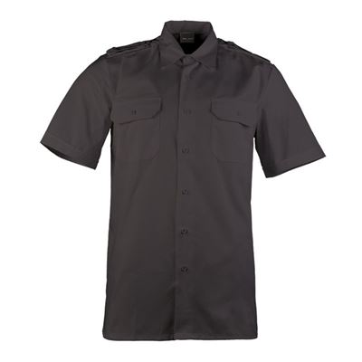 Koszula z krótkim rękawem zapinana na guziki BLACK
