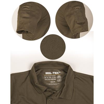 Koszulka/koszulka polo TACTICAL z krótkim rękawem, ZIELONA