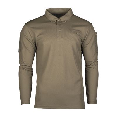 Koszulka polo TACTICAL QUICK DRY z długim rękawem ZIELONA