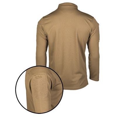Koszulka polo TACTICAL QUICK DRY z długim rękawem COYOTE
