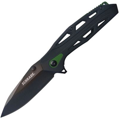 Nóż składany 1100048 gładkie ostrze BLACK/GREEN