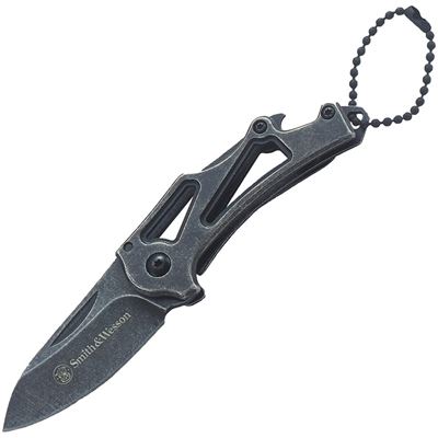Nóż do zamykania KEYCHAIN gładkie ostrze BLACK