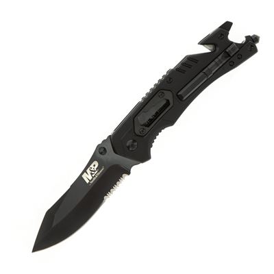 Nóż składany 1100079 M&P ostrze kombinowane blister BLACK
