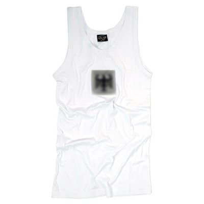 BW tank top z orłem BIAŁY