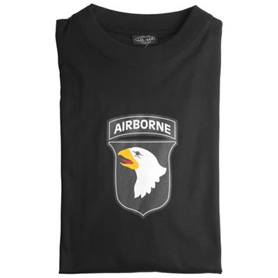 Koszulka z krótkim rękawem z logo 101 AIRBORNE CZARNA