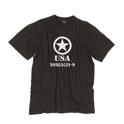 T-shirt z krótkim rękawem USA ALLIED STAR CZARNY