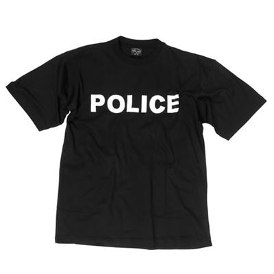 Koszulka z krótkim rękawem z napisem „POLICE” CZARNA