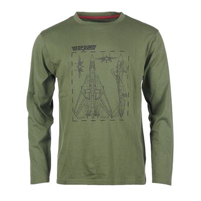 Koszulka TOP GUN z długim rękawem GREEN
