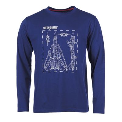 Koszulka TOP GUN z długim rękawem BLUE