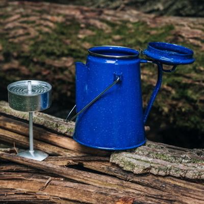 Czajnik WESTERN emaliowany z perkolatorem 2 litry NIEBIESKI