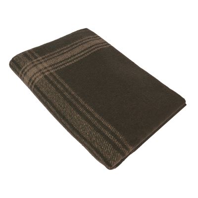 Wełniany koc w paski BLACK