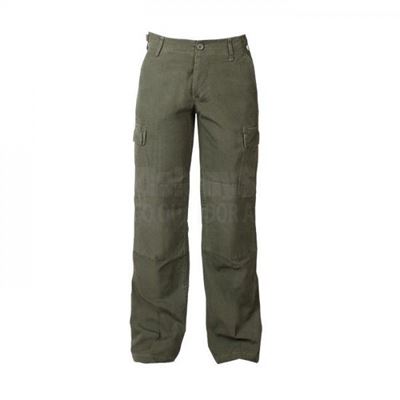Spodnie damskie US BDU rip-stop, prane, ZIELONE