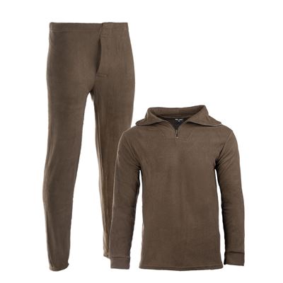 Bielizna THERMOFLEECE z zamkiem błyskawicznym GREEN