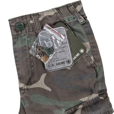 Dziecięce spodnie CARGO stonewashed WOODLAND