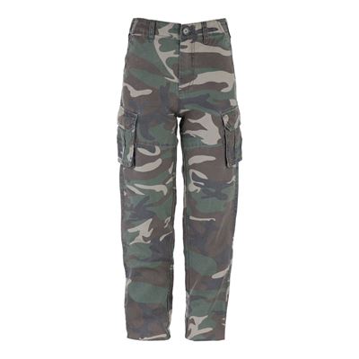 Dziecięce spodnie CARGO stonewashed WOODLAND