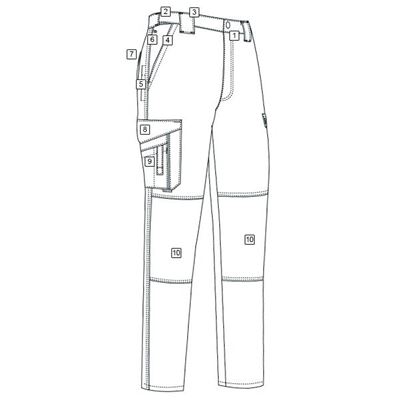 24-7 damskie spodnie EMS rip-stop BLACK