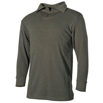 T-shirt BW z zapinanym na zamek golfem GREEN