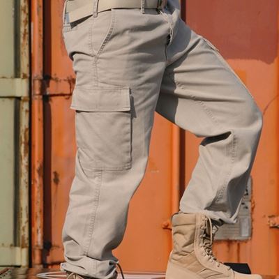 Spodnie moleskin typu BW wstępnie prane KHAKI