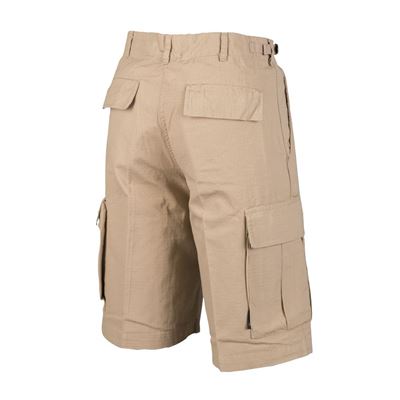 Szorty typu BDU rip-stop, wstępnie wyprane, kolor KHAKI