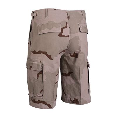 Spodenki typu BDU rip-stop, wstępnie wyprane, 3-COL DESERT