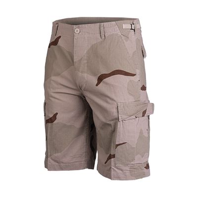 Spodenki typu BDU rip-stop, wstępnie wyprane, 3-COL DESERT
