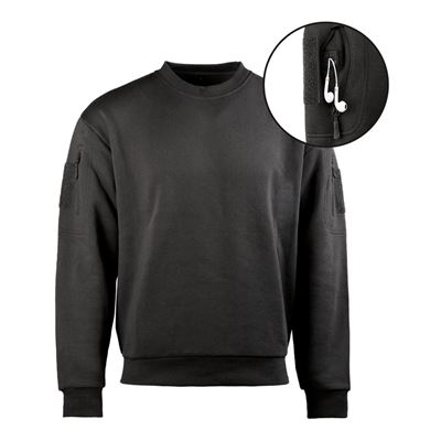Taktyczna bluza z kapturem ROUND NECK BLACK