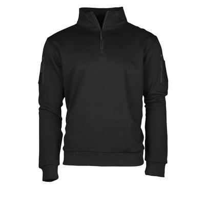 Bluza z golfem TACTICAL 3/4 zip BLACK