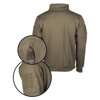 Bluza z golfem TACTICAL z zamkiem 3/4 RANGER GREEN