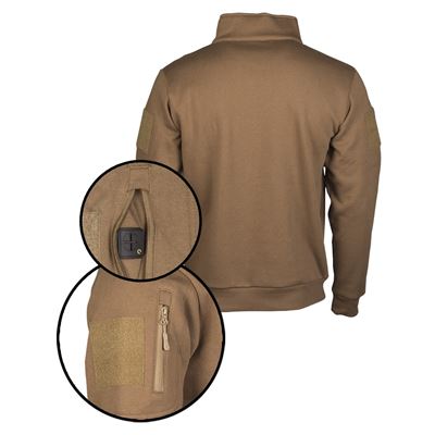 Bluza z golfem TACTICAL z zamkiem 3/4 DARK COYOTE