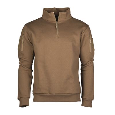 Bluza z golfem TACTICAL 3/4 zip DARK COYOTE